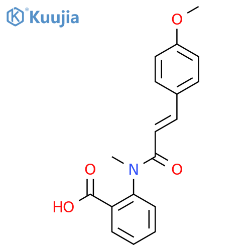 2-[3-(4-Methoxyphenyl)-N-methylprop-2-enamido]benzoic acid structure