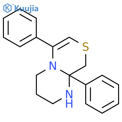 6,9a-diphenyl-1,2,3,4,9,9a-hexahydropyrimido[2,1-c][1,4]thiazine structure