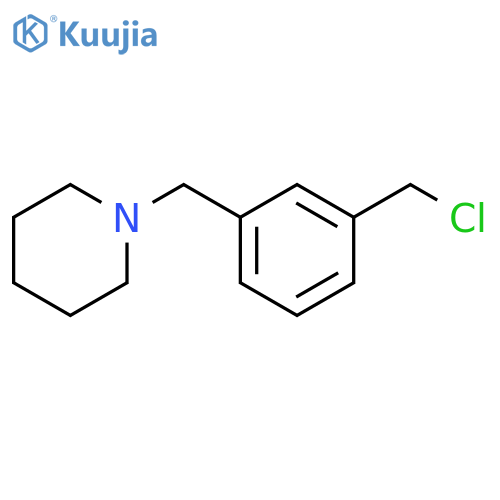 1-{3-(chloromethyl)phenylmethyl}piperidine structure
