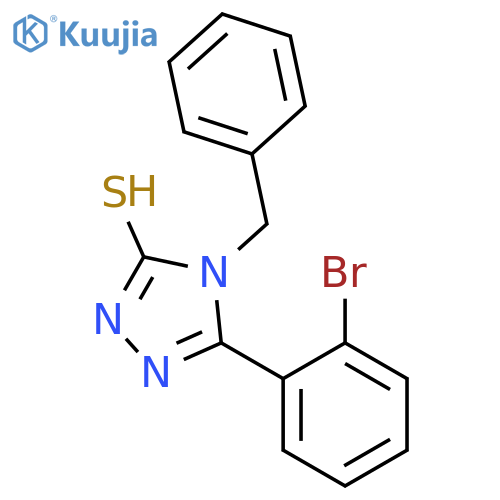 4-benzyl-5-(2-bromophenyl)-4H-1,2,4-triazole-3-thiol structure