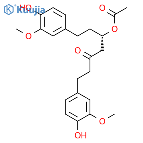 3-HEPTANONE, 5-(ACETYLOXY)-1,7-BIS(4-HYDROXY-3-METHOXYPHENYL)-, (5S)- structure
