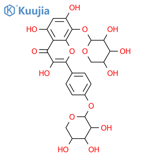 4H-1-Benzopyran-4-one,8-(a-L-arabinopyranosyloxy)-3,5,7-trihydroxy-2-[4-(b-D-xylopyranosyloxy)phenyl]-(9CI) structure