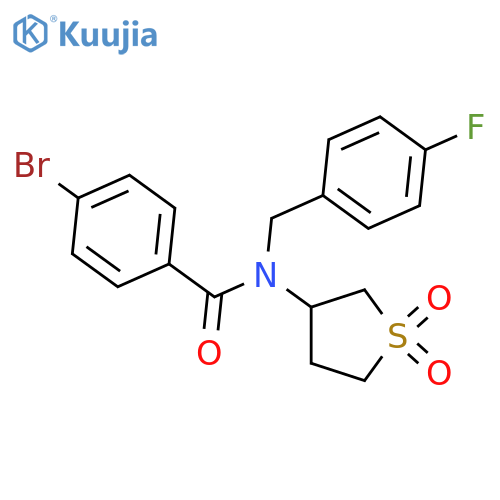 4-bromo-N-(1,1-dioxo-1lambda6-thiolan-3-yl)-N-(4-fluorophenyl)methylbenzamide structure