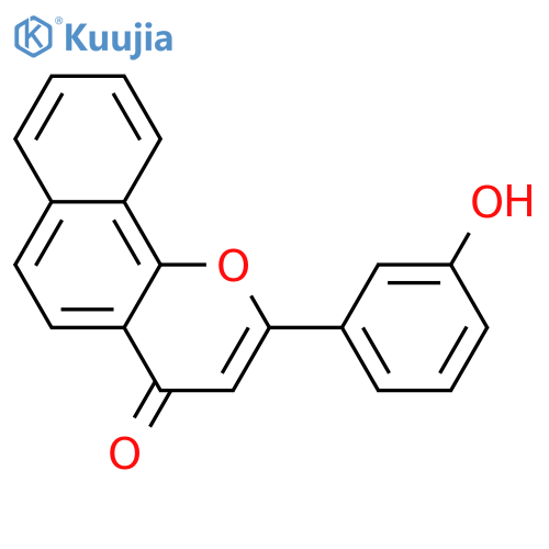 4H-Naphtho[1,2-b]pyran-4-one, 2-(3-hydroxyphenyl)- structure
