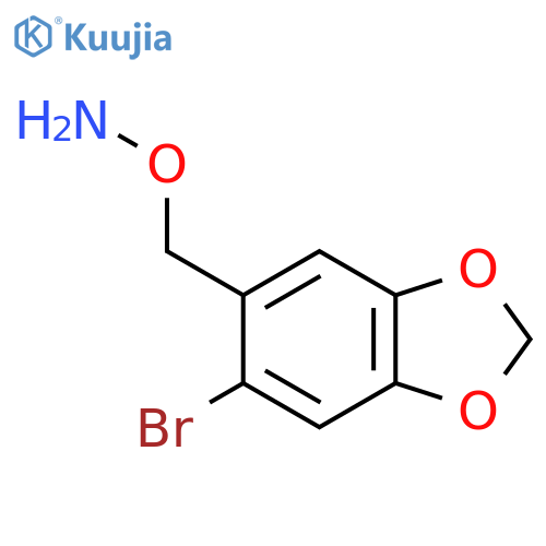 O-(6-bromo-1,3-dioxaindan-5-yl)methylhydroxylamine structure