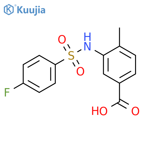 3-(4-Fluorobenzenesulfonamido)-4-Methylbenzoic Acid structure