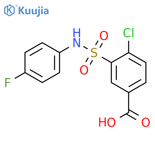 4-CHLORO-3-(4-FLUORO-PHENYLSULFAMOYL)-BENZOIC ACID structure