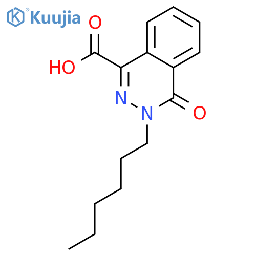 3-hexyl-4-oxo-3,4-dihydrophthalazine-1-carboxylic acid structure