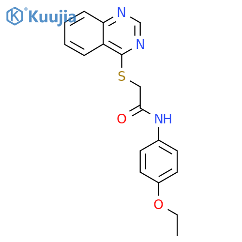 N-(4-ethoxyphenyl)-2-(quinazolin-4-ylsulfanyl)acetamide structure