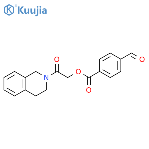 2-(3,4-Dihydro-2(1H)-isoquinolinyl)-2-oxoethyl 4-formylbenzoate structure