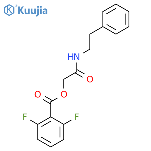 [(2-phenylethyl)carbamoyl]methyl 2,6-difluorobenzoate structure