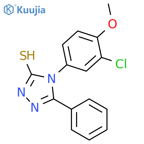 4-(3-chloro-4-methoxyphenyl)-5-phenyl-4H-1,2,4-triazole-3-thiol structure