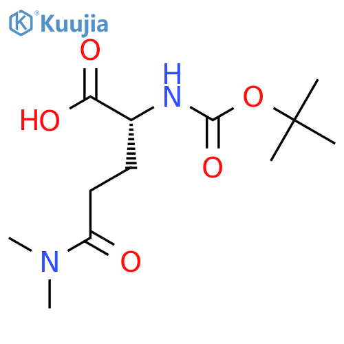 (R)-2-((tert-Butoxycarbonyl)amino)-5-(dimethylamino)-5-oxopentanoic acid structure