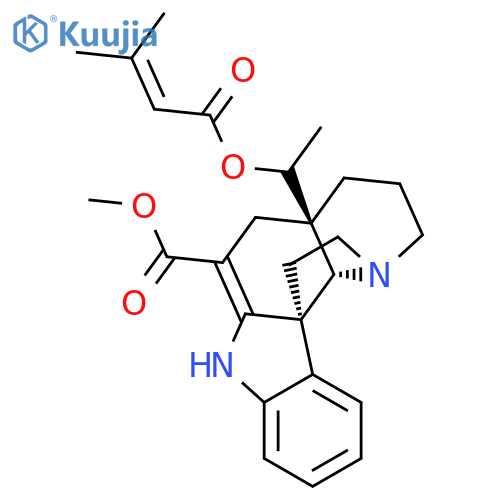 20-(3-methyl-but-2-enoyloxy)-2,3-didehydro-aspidospermidine-3-carboxylic acid methyl ester structure