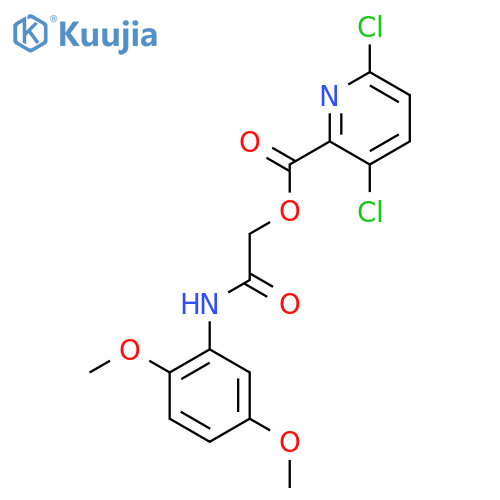 [(2,5-Dimethoxyphenyl)carbamoyl]methyl 3,6-dichloropyridine-2-carboxylate structure