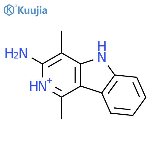1,4-dimethyl-5h-pyrido[4,3-b]indol-2-ium-3-amine structure