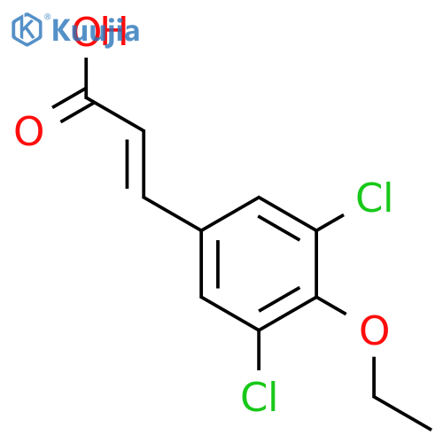 (2E)-3-(3,5-dichloro-4-ethoxyphenyl)acrylic acid structure