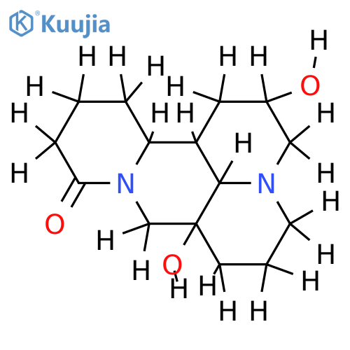 (+)-5alpha,9alpha-dihydroxymatrine structure