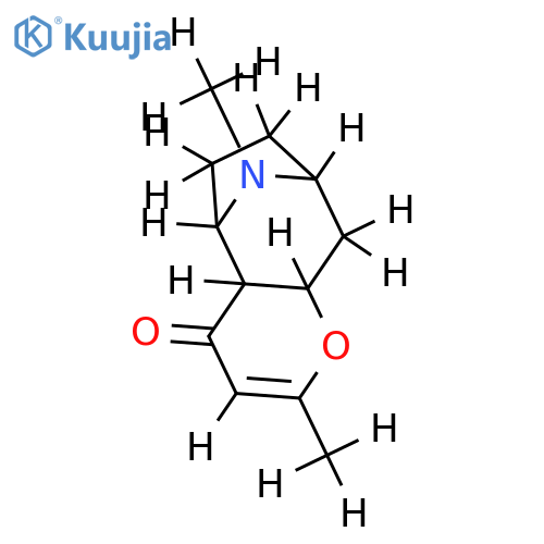 (5S)-2,10-dimethyl-(4ac,9ac)-5,6,7,8,9,9a-hexahydro-4aH-5r,8c-epiazano-cyclohepta[b]pyran-4-one structure