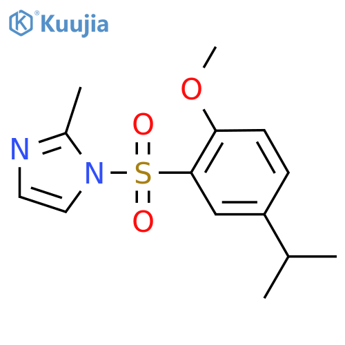 1-2-methoxy-5-(propan-2-yl)benzenesulfonyl-2-methyl-1H-imidazole structure