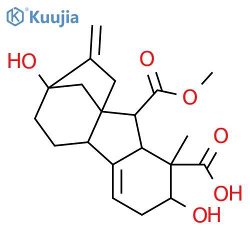 2,7-dihydroxy-10-(methoxycarbonyl)-1-methyl-8-methylidenegibb-4-ene-1-carboxylic acid structure