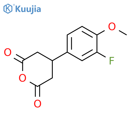 4-(3-fluoro-4-methoxyphenyl)oxane-2,6-dione structure