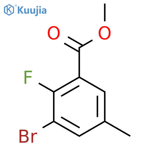 Methyl 3-bromo-2-fluoro-5-methylbenzoate structure