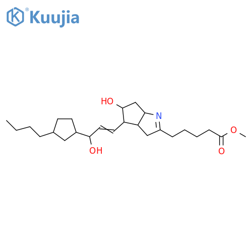 Cyclopenta[b]pyrrole-2-pentanoic acid,4-[3-(3-butylcyclopentyl)-3-hydroxy-1-propenyl]-3,3a,4,5,6,6a-hexahydro-5-hydroxy-, methyl ester structure