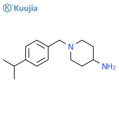 1-{[4-(propan-2-yl)phenyl]methyl}piperidin-4-amine structure
