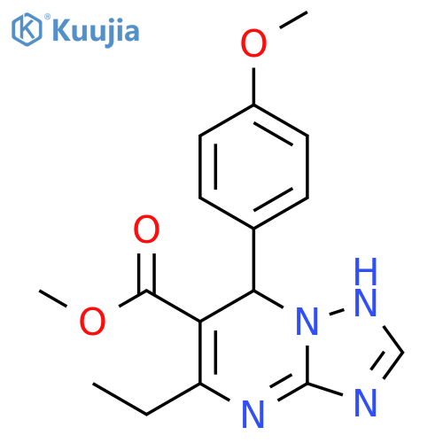 methyl 5-ethyl-7-(4-methoxyphenyl)-4H,7H-1,2,4triazolo1,5-apyrimidine-6-carboxylate structure