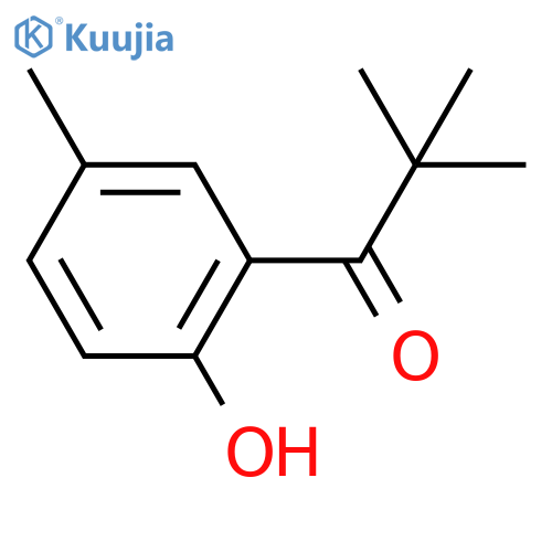 1-(2-hydroxy-5-methylphenyl)-2,2-dimethylpropan-1-one structure