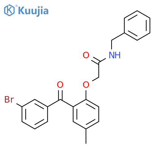 ACETAMIDE, 2-[2-(3-BROMOBENZOYL)-4-METHYLPHENOXY]-N-(PHENYLMETHYL)- structure