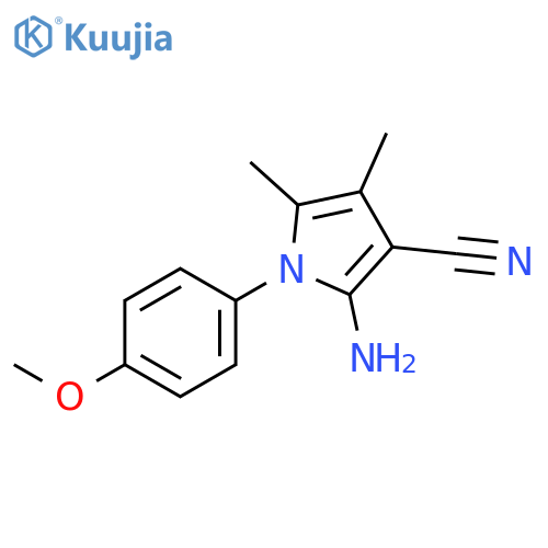 2-Amino-1-(4-methoxyphenyl)-4,5-dimethyl-1H-pyrrole-3-carbonitrile structure