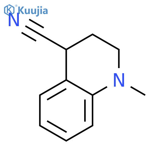 1-methyl-1,2,3,4-tetrahydroquinoline-4-carbonitrile structure