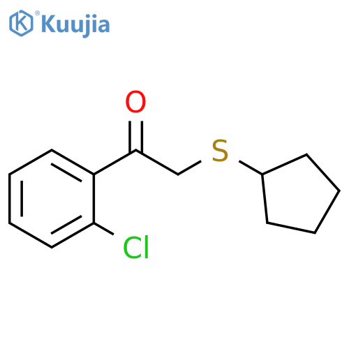 1-(2-chlorophenyl)-2-(cyclopentylsulfanyl)ethan-1-one structure