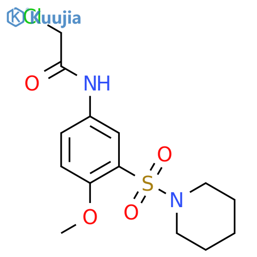 2-chloro-N-4-methoxy-3-(piperidine-1-sulfonyl)phenylacetamide structure