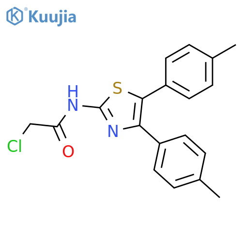 N-4,5-bis(4-methylphenyl)-1,3-thiazol-2-yl-2-chloroacetamide structure