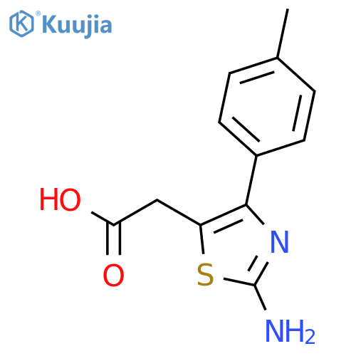 2-Amino-4-(4-methylphenyl)-1,3-thiazol-5-ylacetic acid structure