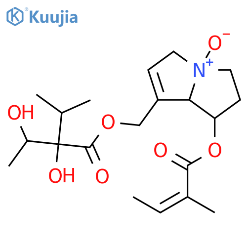 7-({[2,3-dihydroxy-2-(1-methylethyl)butanoyl]oxy}methyl)-4-oxido-2,3,5,7a-tetrahydro-1H-pyrrolizin-1-yl (2E)-2-methylbut-2-enoate structure