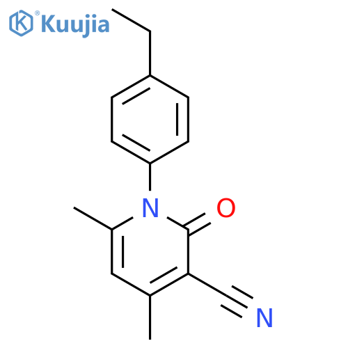 1-(4-Ethylphenyl)-4,6-dimethyl-2-oxo-1,2-dihydropyridine-3-carbonitrile structure