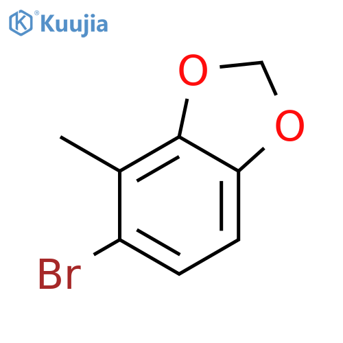 1,3-Benzodioxole, 5-bromo-4-methyl- structure