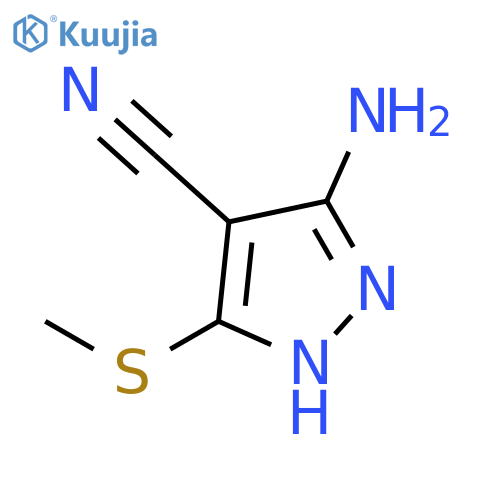 3-Amino-5-(methylthio)-1H-pyrazole-4-carbonitrile structure