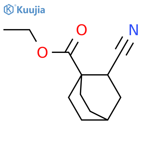 Bicyclo[2.2.2]octane-1-carboxylic acid, 2-cyano-, ethyl ester structure