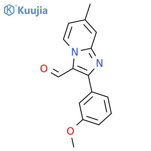 2-(3-methoxyphenyl)-7-methylimidazo[1,2-a]pyridine-3-carbaldehyde structure