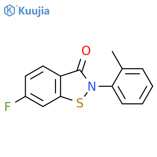 6-Fluoro-2-(2-methylphenyl)-1,2-benzisothiazol-3(2H)-one structure