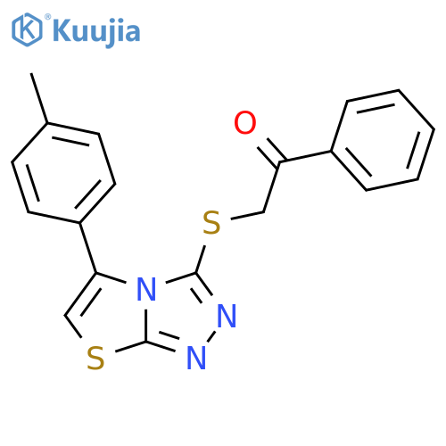 2-{[5-(4-methylphenyl)-[1,2,4]triazolo[3,4-b][1,3]thiazol-3-yl]sulfanyl}-1-phenylethan-1-one structure