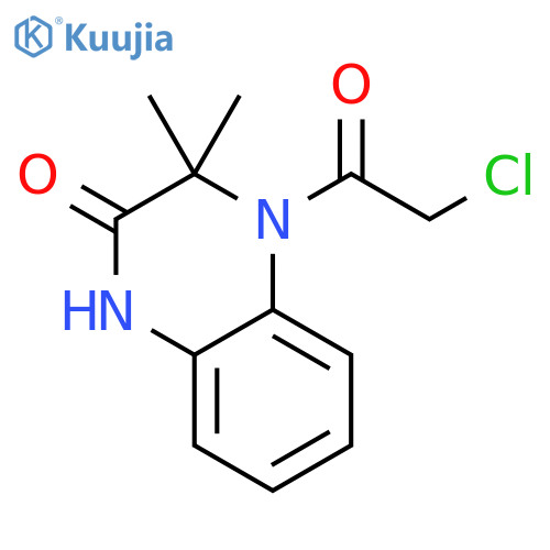 4-(2-Chloroacetyl)-3,3-dimethyl-1,2,3,4-tetrahydroquinoxalin-2-one structure
