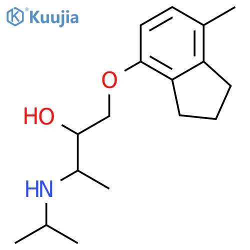 rac-(2R,3R)-1-(7-methyl-2,3-dihydro-1H-inden-4-yl)oxy-3-(propan-2-yl)aminobutan-2-ol structure