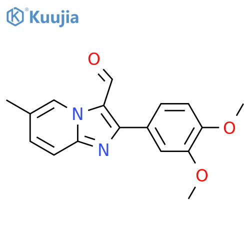 2-(3,4-Dimethoxyphenyl)-6-methylimidazo[1,2-a]pyridine-3-carbaldehyde structure