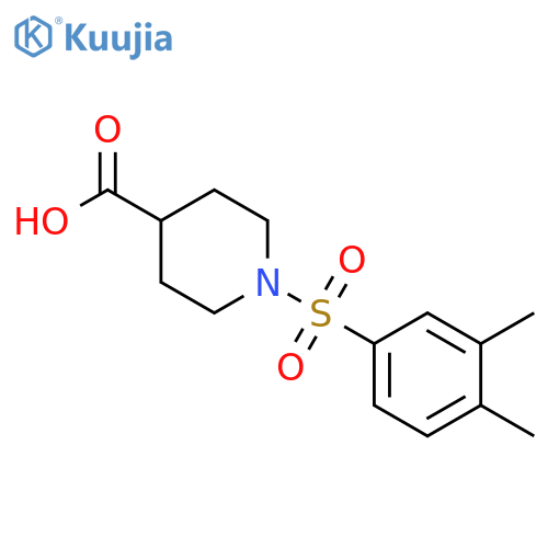 1-(3,4-Dimethylphenyl)sulfonylpiperidine-4-carboxylic Acid structure